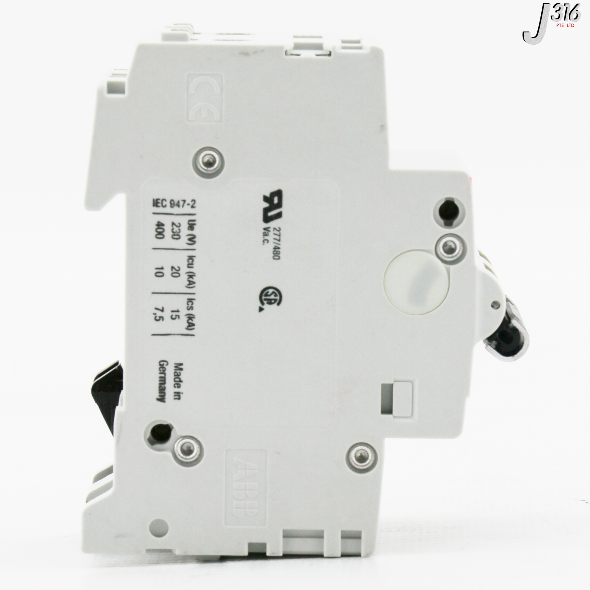ピック 31808 ABB CIRCUIT BREAKER, 2POLE, 10A, S 202 K 10 A (NEW) S202-K10